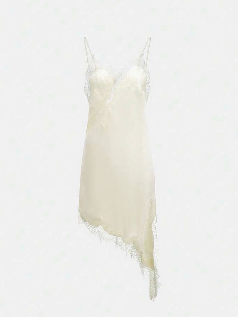 Shein White Asymmetrical Lace Dress